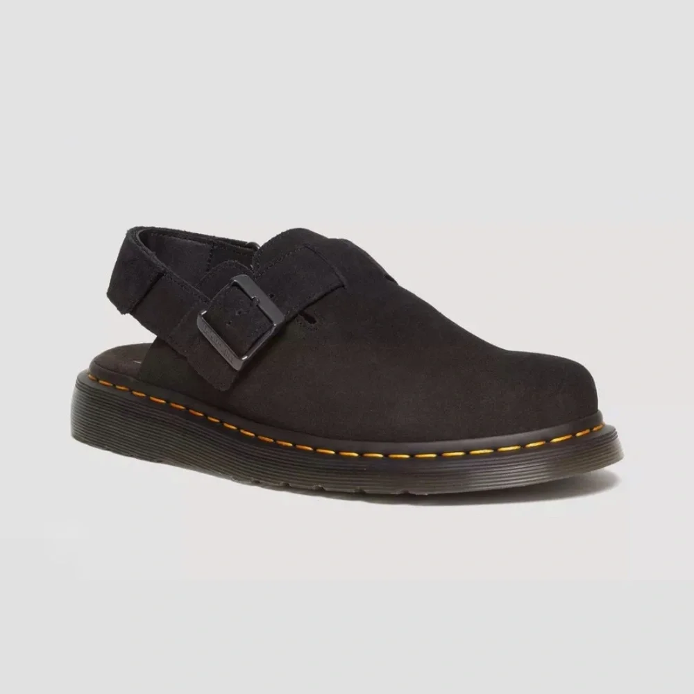 Dr. Marten Jorge II Suede Slingback Mules In Black - Picture 3 of 10